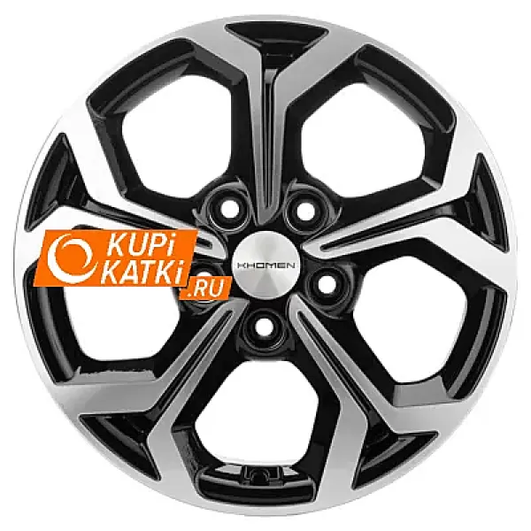 Khomen Wheels Double-Spoke 606  6.5x16/5x114.3 D60.1 ET45 Black-FP