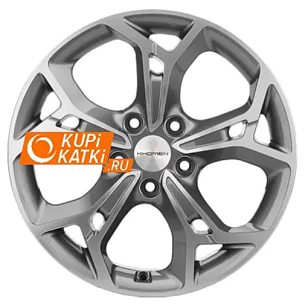 Khomen Wheels Double-Spoke 702  7x17/5x112 D57.1 ET49 Gray-FP