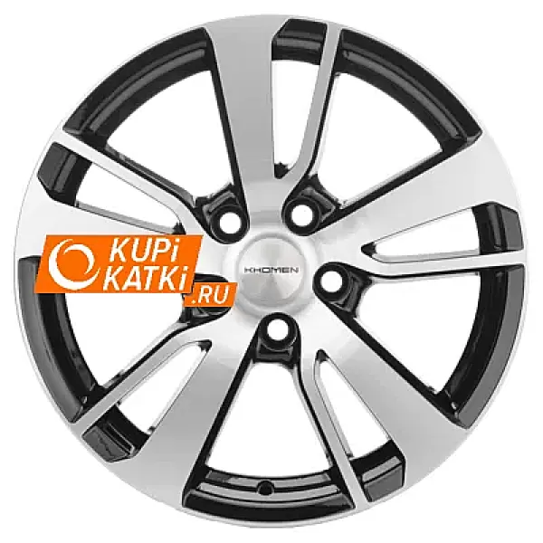 Khomen Wheels Double-Spoke 704  7x17/5x114.3 D66.1 ET40 Black-FP