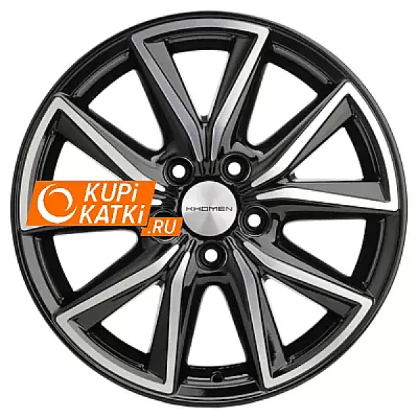 Khomen Wheels Double-Spoke 706  7x17/5x114.3 D60.1 ET45 Black-FP