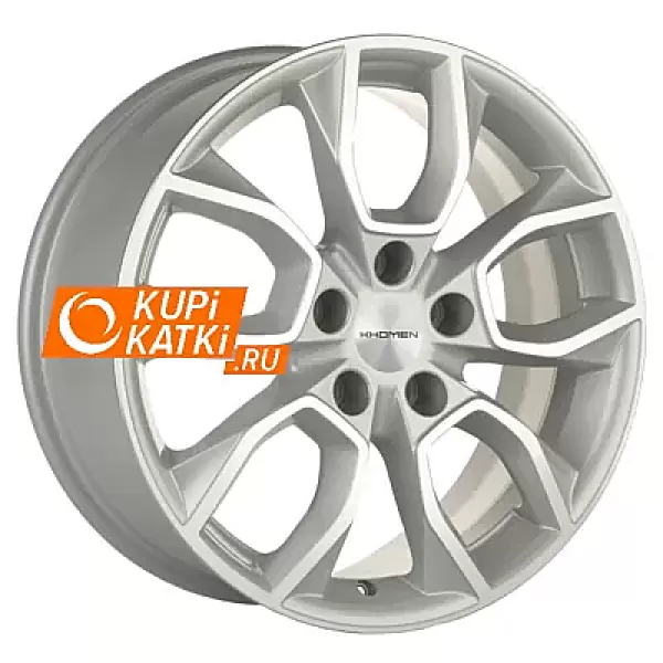 Khomen Wheels U-Spoke 713  7x17/5x114.3 D67.1 ET48.5 F-Silver-FP