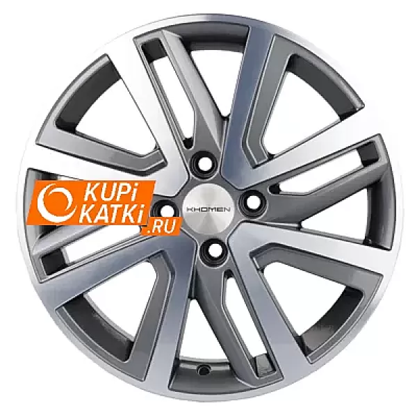 Khomen Wheels V-Spoke 609  6x16/4x100 D56.6 ET47 Gray-FP