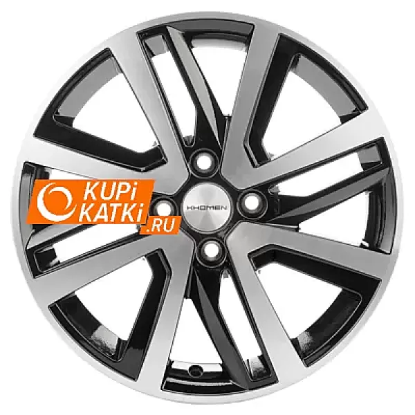 Khomen Wheels V-Spoke 609  6x16/4x100 D56.6 ET47 Black-FP