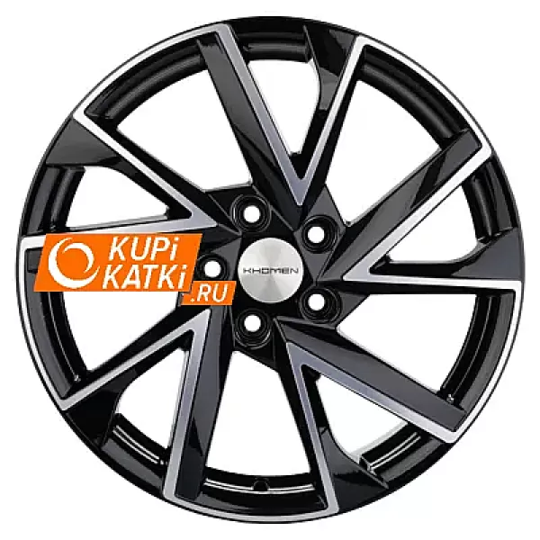 Khomen Wheels V-Spoke 714  7x17/5x114.3 D66.1 ET45 Black-FP