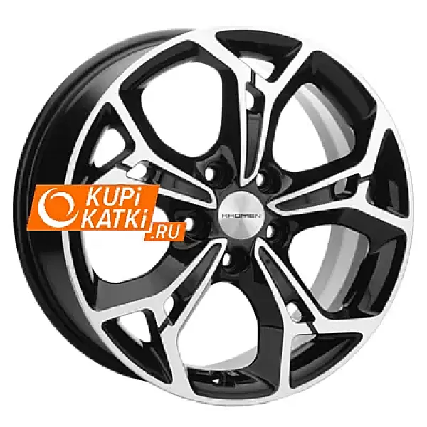 Khomen Wheels KHW1702 7x17/5x114.3 D67.1 ET51 Black-FP