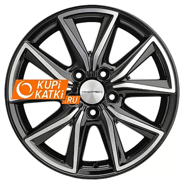 Khomen Wheels KHW1706 7x17/5x108 D63.35 ET50 Black-FP