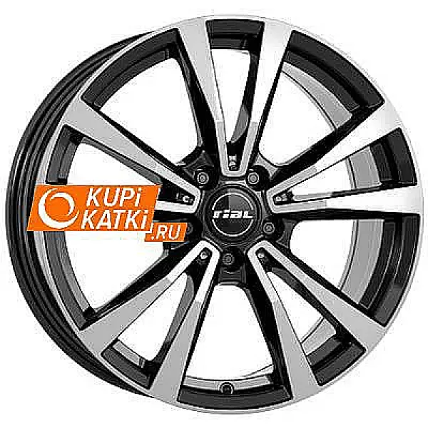 Rial M12 7.5x18/5x112 D66.5 ET49 Diamant black front polished