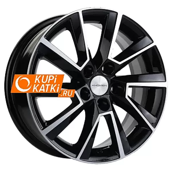 Khomen Wheels KHW1507 6x15/5x105 D56.6 ET39 Black-FP