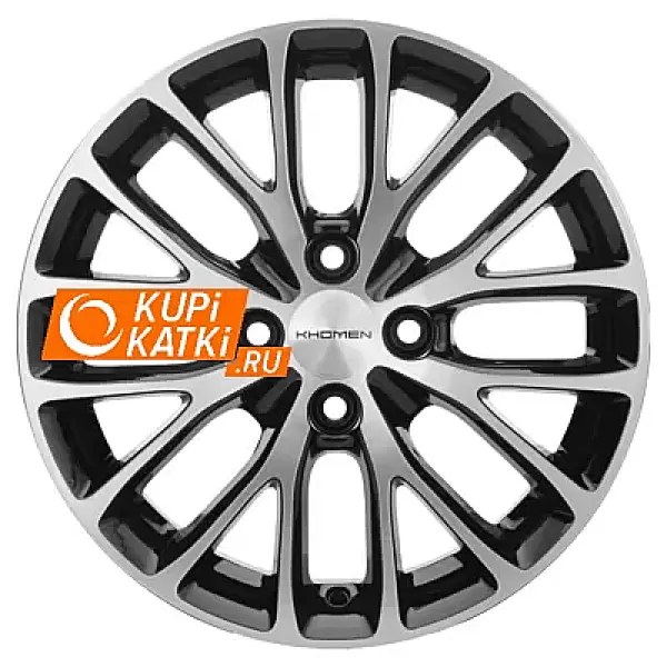Khomen Wheels KHW1506 6x15/4x100 D54.1 ET46 Black-FP