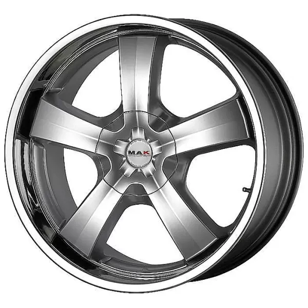 MAK G-Five 9x20/5x130 D84.1 ET35 Hyper Silver Steel Lip